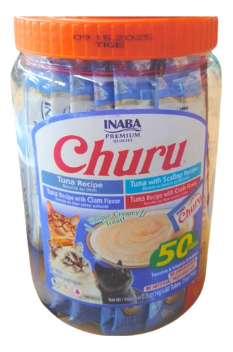 Inaba Churu Golosina Para Gatos Atún 50 Variedades 14g C/u