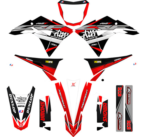 Plotagem Crf Biker Personalizado Com Nome Número R1 Elit