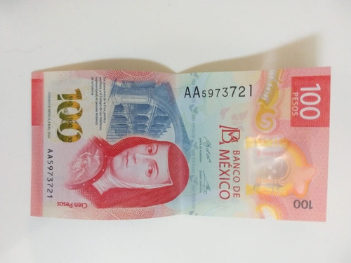 Billete De 100 Pesos Nuevo, (sor Juana) Serie Aa
