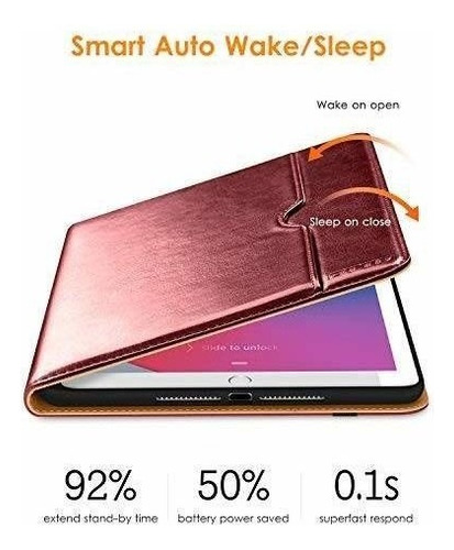 Funda Para iPad 10.2 Dtto 9na/8va/7a Gen Cuero/borgoña