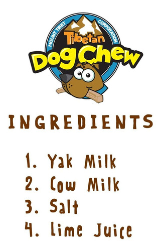 Masticable Tibetano Para Perros, Queso Yak Del Himalaya, 100