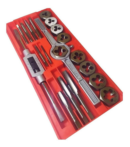 Macho E Tarracha Maleta 20 Pc Aço Industrial 620437  Lee