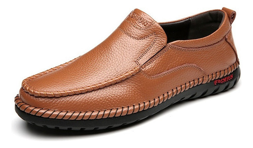 Nuevos Zapatos De Cuero De Los Hombres Lado Suave Antidesliz