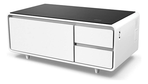 Sobro Soctb300whbk Mesa De Centro Con Cajón De Refriger