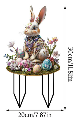 Huevos Y Conejos De Colores De Pascua En V Insertados En El