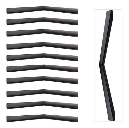 Manilla Tirador Para Puerta 156mm X 10 Unidades Negro