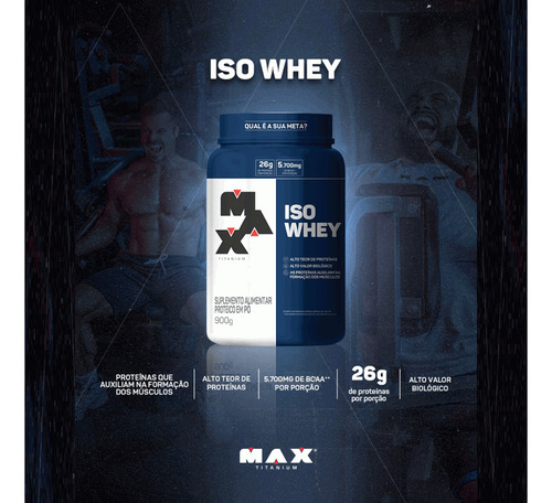 Iso Whey (900g) - Sabor: Baunilha Baunilha
