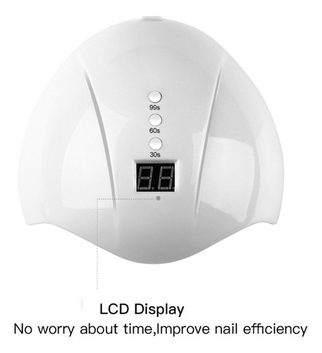 Lámpara De Uñas Uv Led Más Rápido Secador De Uñas De Gel 36w Color Blanco