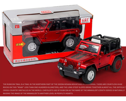 Jeep Wrangler Convertible Miniatura Metal Con Focos Y Sonido