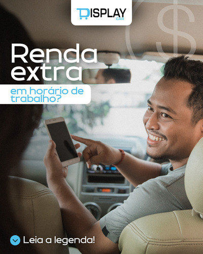 Expositor Displaycar Para Vendas Em Uber E Taxi (com Alarme)