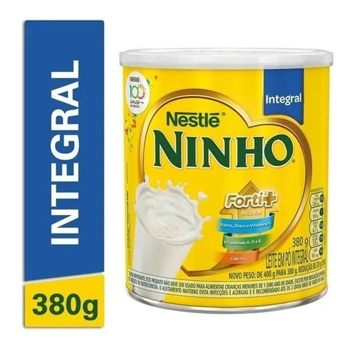 Leite Em Pó Integral Ninho Forti+ Lata 380g