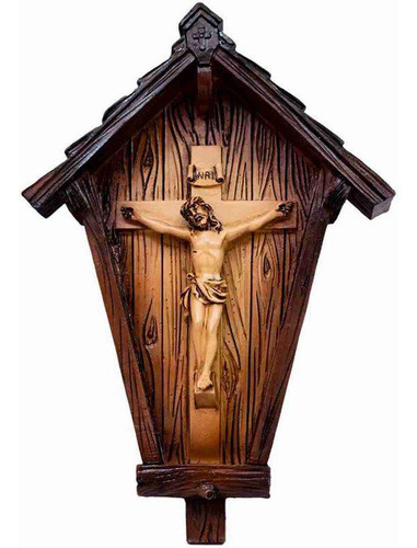 Crucifixo Casa 20cm - Enfeite Resina