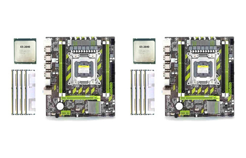 Juego De 2 Placas Base X79 Xeon E5 2640 Cpu E5-2640 Con Lga2