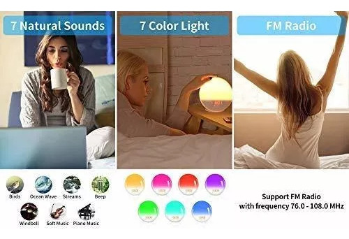 Despertador Inteligente Con Luz Ambiental Para Despertarse