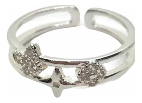Imagen 3 de 8 de Anillo De Plata Con Piedras Micro Pave
