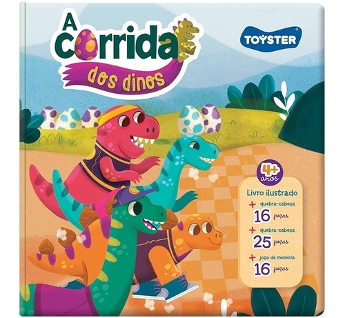 Livro De Atividades Infantil A Corrida Dos Dinos Toyster