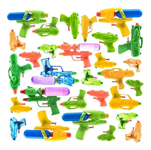 Juego De 30 Pistolas De Agua Para Piscina Diversos Colores