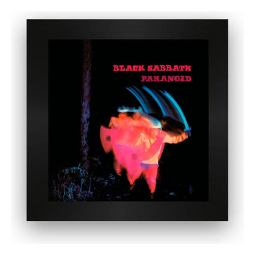 Quadro Azulejo Com Moldura Black Sabbath Paranoid