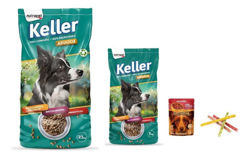 Alimento Keller Adulto 22kg + 7kg + Regalo De La Imagen!
