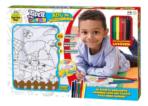 Tapete Pintura Abc Fazendinha - Samba Toys