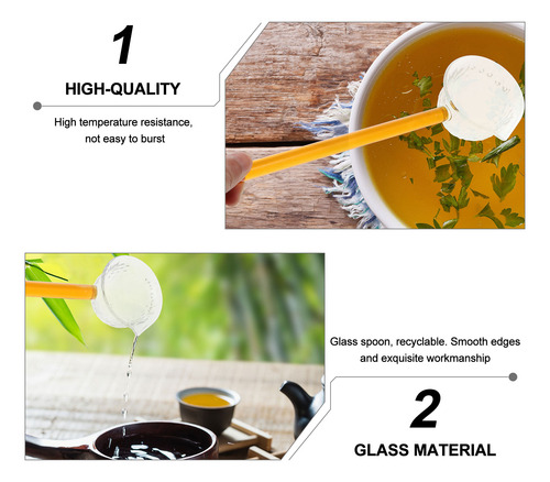 Cucharilla De Vidrio De Estilo Japonés Con Mango Largo Home
