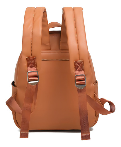 Mochila Pierre Cardin Color Marrón Claro Diseño De La Tela Lisa