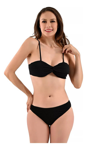 Traje De Baño Bikini 2 Pzs Para Mujer Marca Maui & Sons Negro / Mod. 224544 Eg