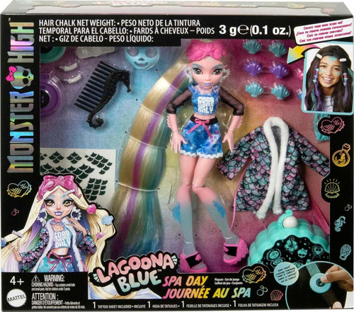 Muñeca Monster High Lagoona Blue Spa Day Set De Juego