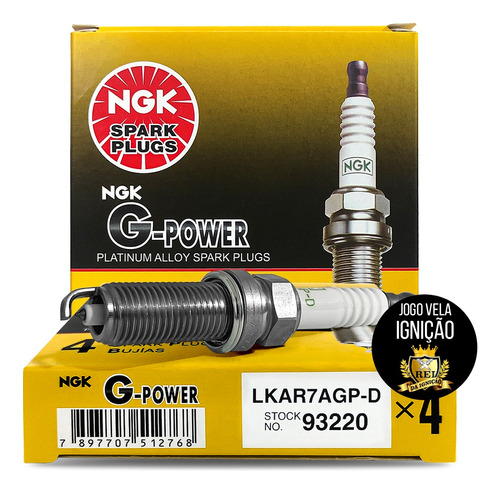 Jogo Velas Ngk Gpower Duster 1.6 16v Sce H4m Gnv Desde 2016 