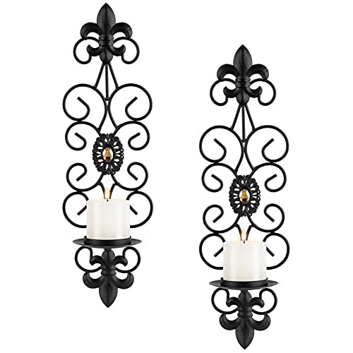 Apliques De Pared Decorativos Velas, Portavelas Negro V...