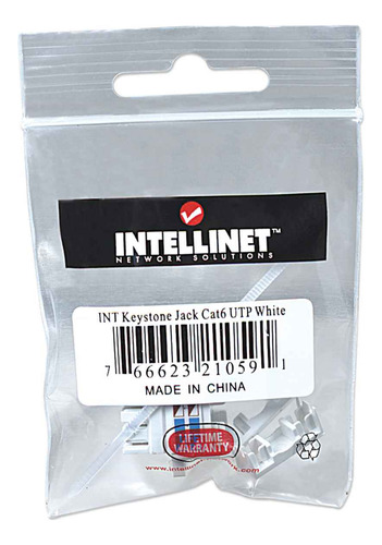 Jack Rj45 Cat6 Keystone De Impacto Blanco Utp 210591
