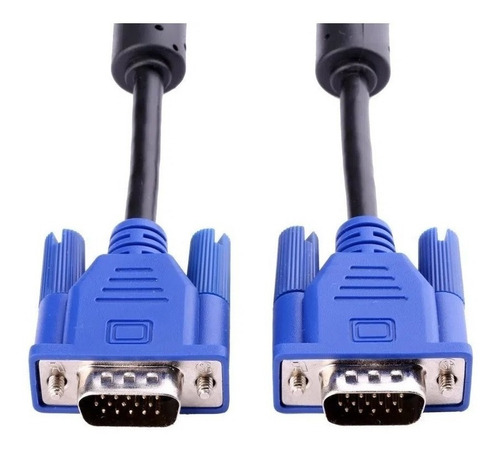 Cable Vga 3 Metros Azul Cable Grueso Resistente | Uso Rudo