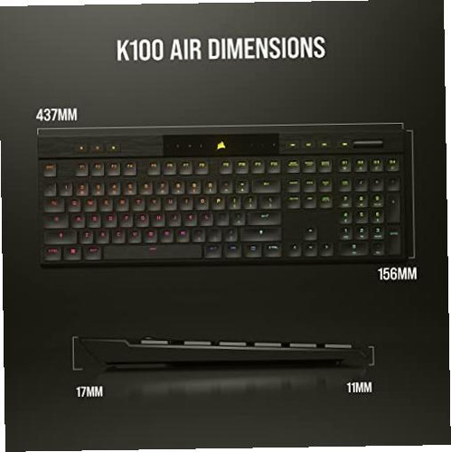 Corsair K100 Air Teclado Mecánico Rgb Inalámbrico Para