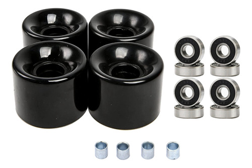 Ruedas De Longboard, 4 Unidades, 60 Mm, 78a, Con 8 Rodamient