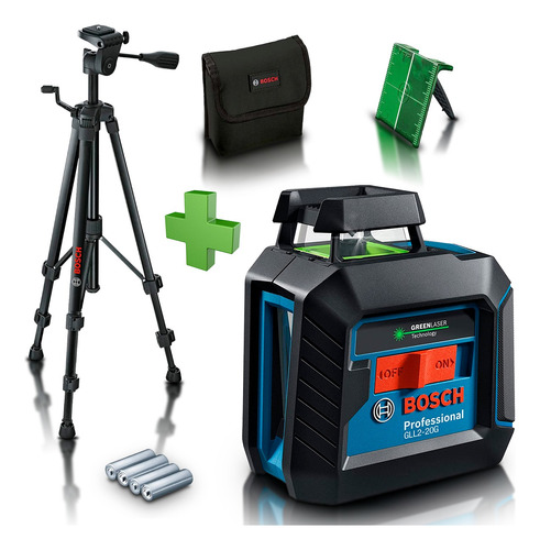 Nivel Laser Verde 360 Bosch Gll2-20 G + Pilas + Tripode