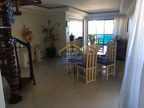 Imagem 5 de 30 de Cobertura Frente Mar, Mobiliada 4 Dorms,piscina Privativa!!!! - Vant5084