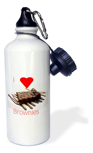 3drose Print Of I Love Brownies Con Jarabe De Chocolate, Bot