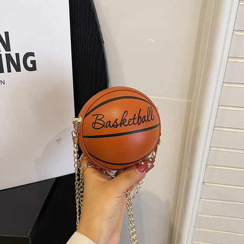 Bolsa Bandolera Basketball Balón Miel Liso Níquel Miel