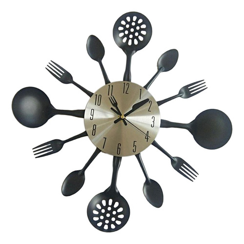 Cocina Reloj De Pared 3d Cocina Cuchara Tenedor Reloj De