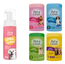 Comprar Kit Higiene Limpa Carinha + Lenço Umedecido Para Caes Gatos