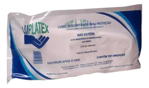 Luva Ginecológica Plástica Não Estéril Kit 1200 Und Luplatex