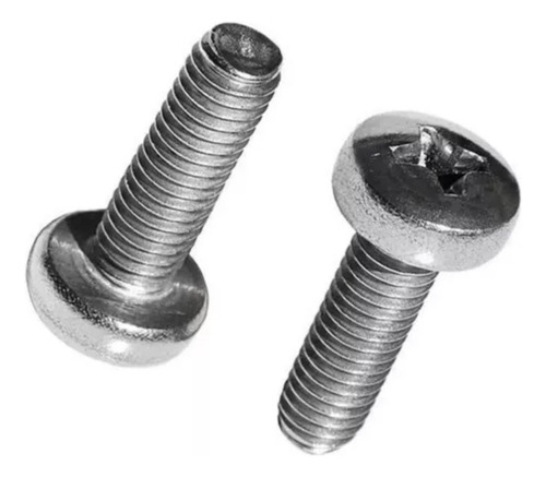 Parafuso Inox M6 X 20 Cabeça Panela Phillips M6x20 - 20 Pçs