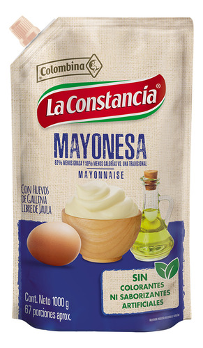 Salsa Mayonesa Bolsa 1000g Constancia - g a $22