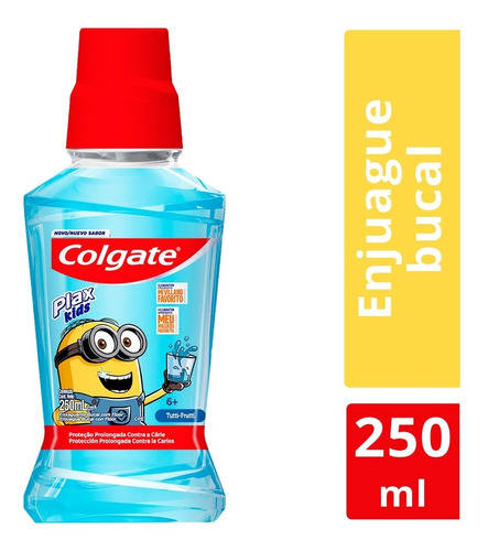 Colgate Plax Enjuague Bucal Kids Minions Tutti Frutti 250 Ml