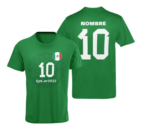Kit 4 Playeras Personalizadas Selección Mex - Países - Qatar