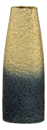 Vaso Decorativo Em Metal Nas Cores Dourado E Fume 48cm
