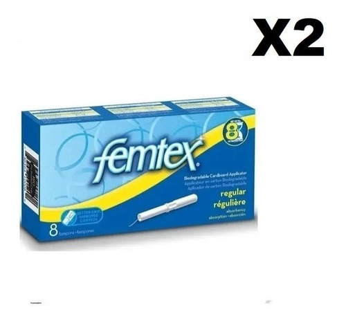 Tampones Femtex Regular 8 Piezas 45 Grs