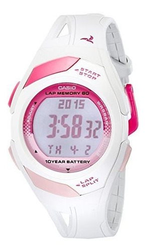 Reloj Casio Para Mujer Str300-7 Color Blanco Deportivo