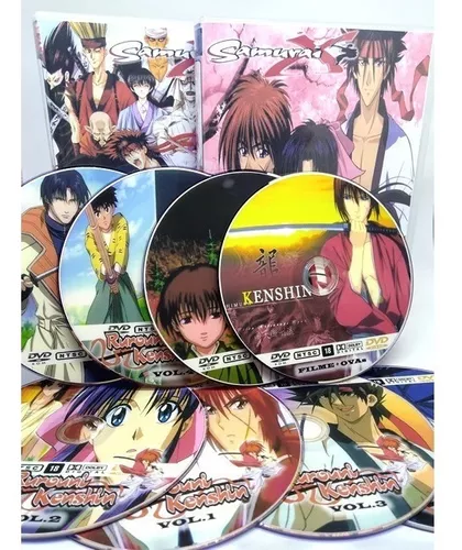 Box Dvd Rurouni Kenshin Dublado Samurai X + Filme + Ovas +18