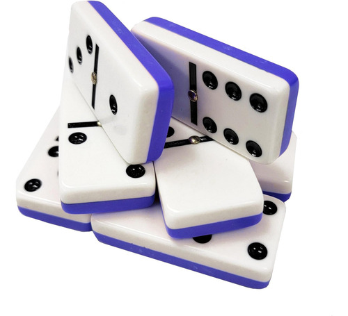 Marion & Co Domino Double Six 6 6 Tonos Bicolores Azul